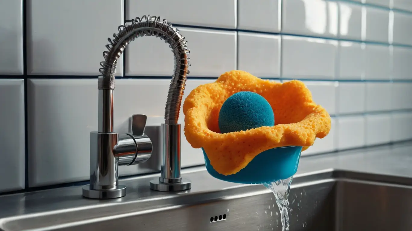 suction sponge holder for kitchen sink